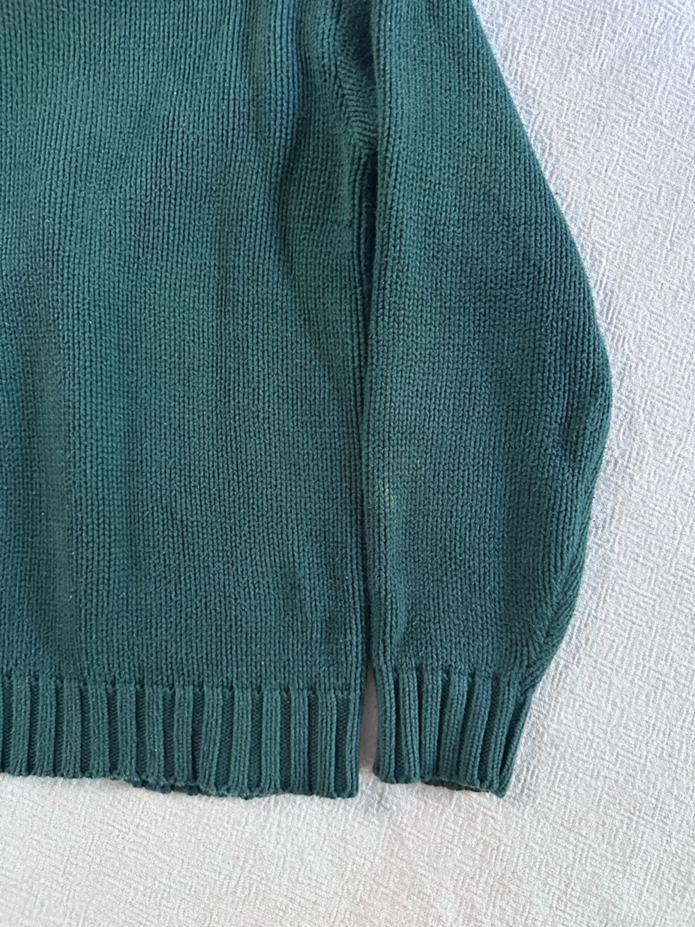Vintage Polo by Ralph Lauren green American flag sweater, size L - Picture 6 of 11